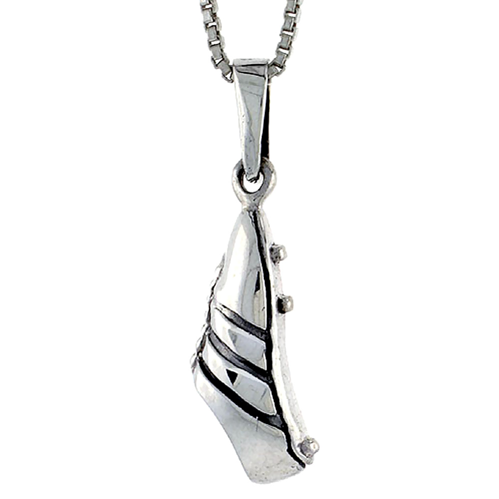 Sterling Silver Soccer Shoe Pendant, 1 inch