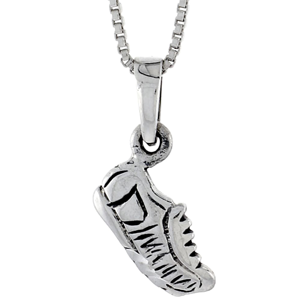 Sterling Silver Sneakers Pendant, 3/4 inch