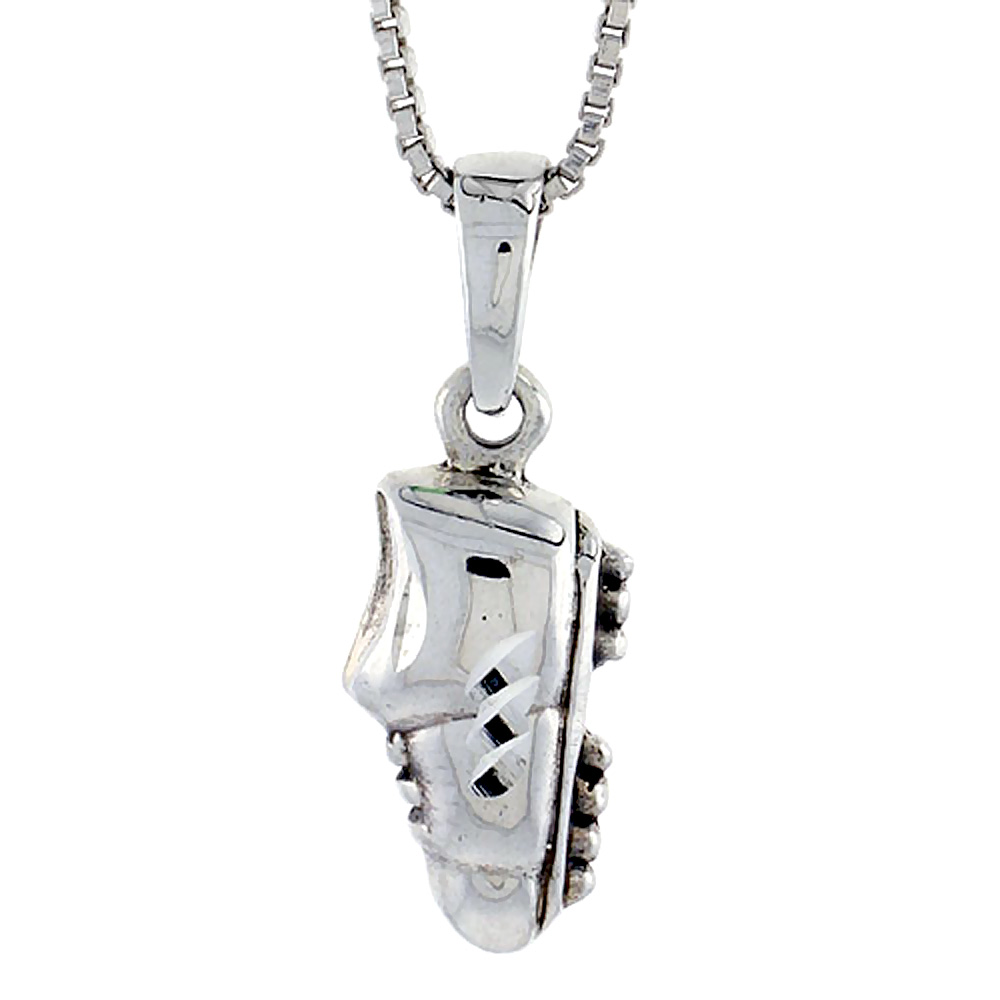 Sterling Silver Sneakers Pendant, 1 inch