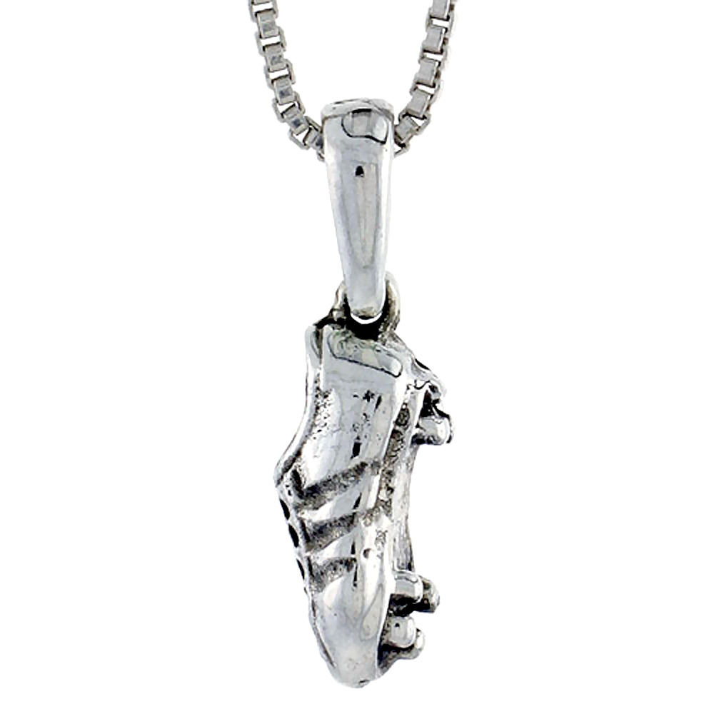 Sterling Silver Sneakers Pendant, 1/2 inch