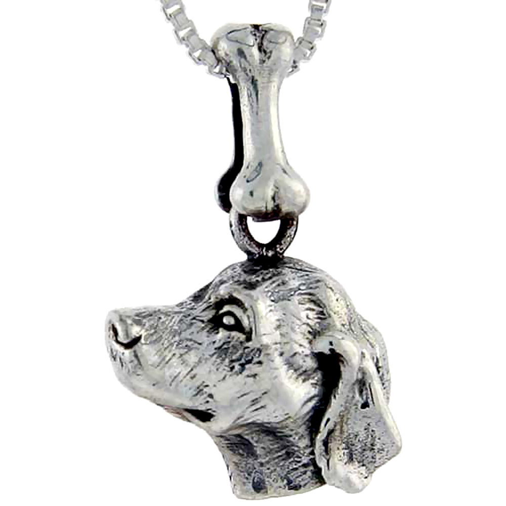 Sterling Silver Golden Retriever Dog Pendant �