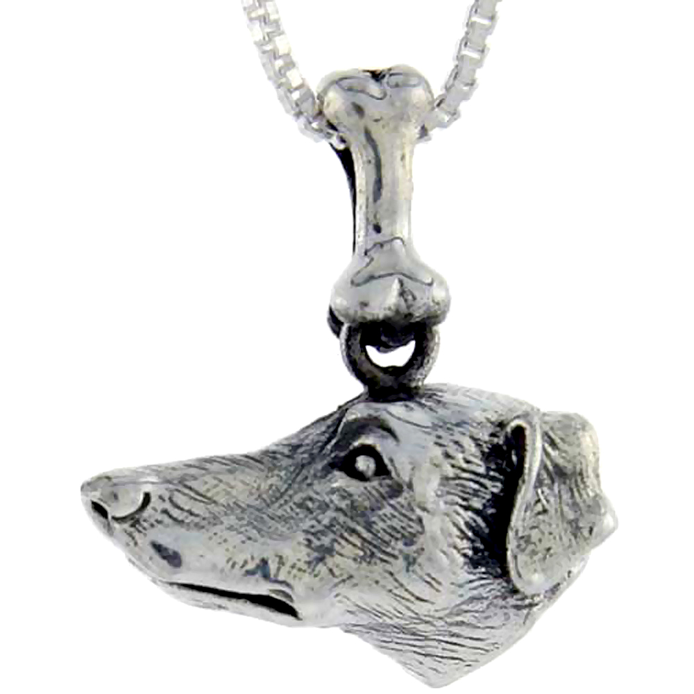 Sterling Silver Greyhound Dog Pendant �