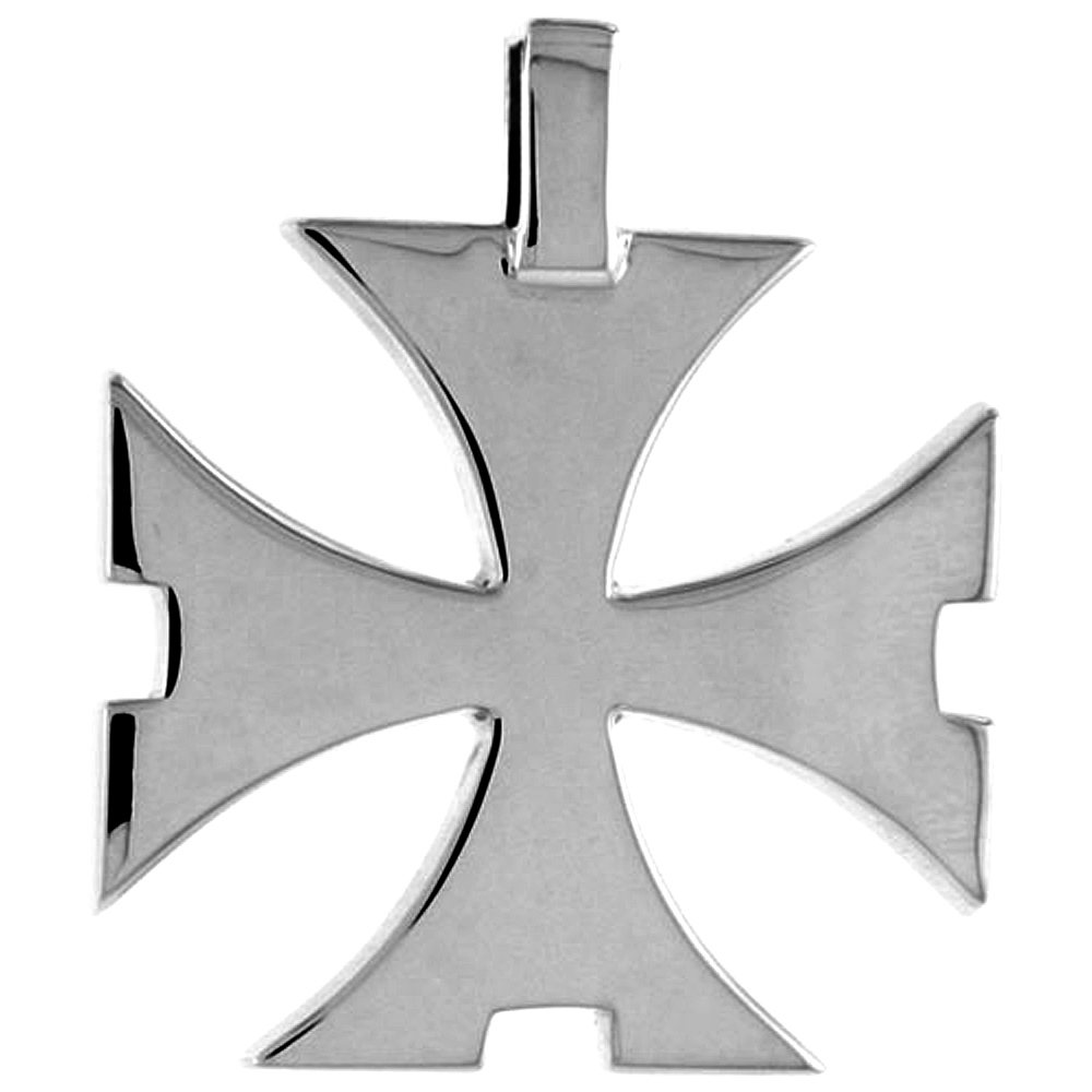 Sterling Silver Saint John's / Maltese Cross / Regeneration Cross, 1 inch wide