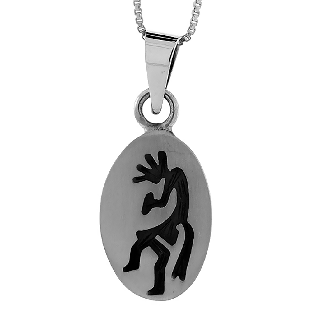 Sterling Silver kokopelli Pendant Handmade, 1 inch long