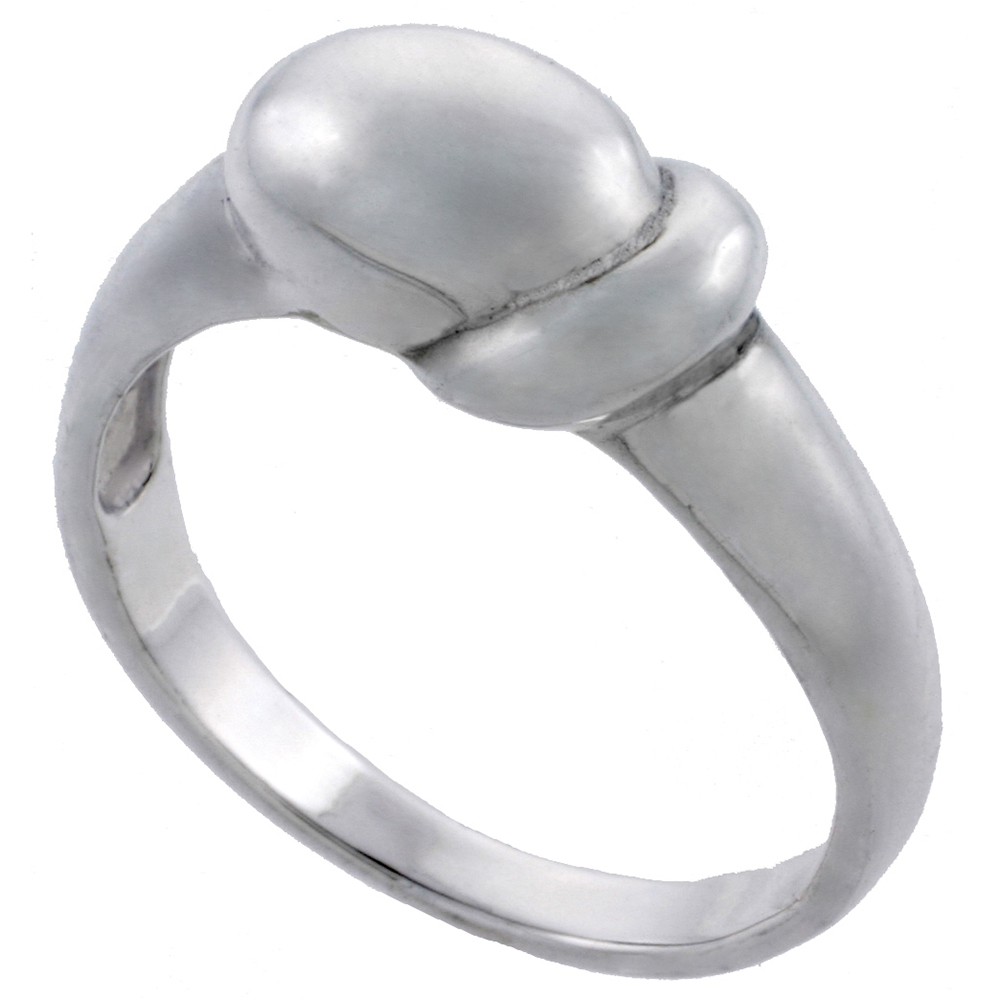 Sterling Silver Freeform Bead Ring 5/16 inch wide, sizes 5 - 12