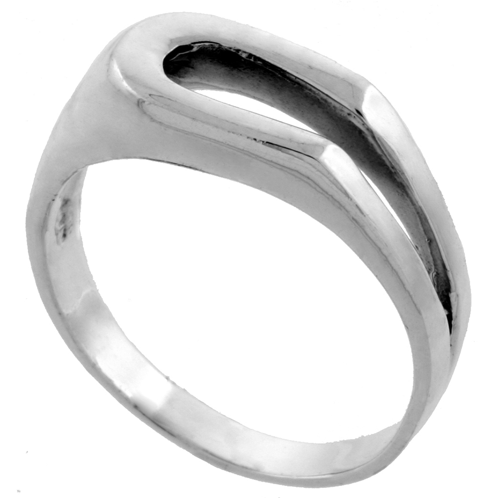 Sterling Silver Horseshoe Ring 3/8 inch wide, sizes 5 - 13