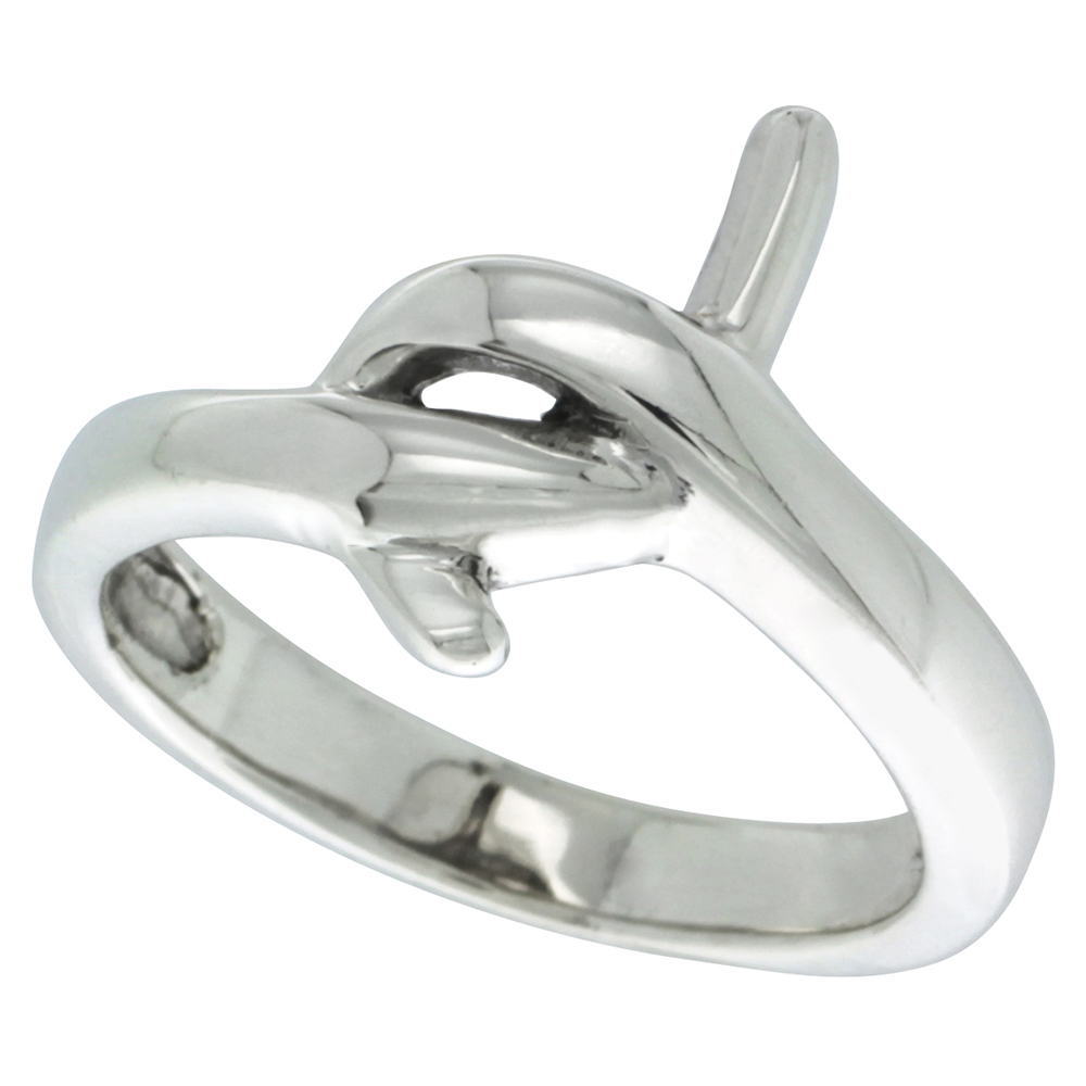 Sterling Silver Knot Ring 7/16 inch wide, sizes 4 - 14