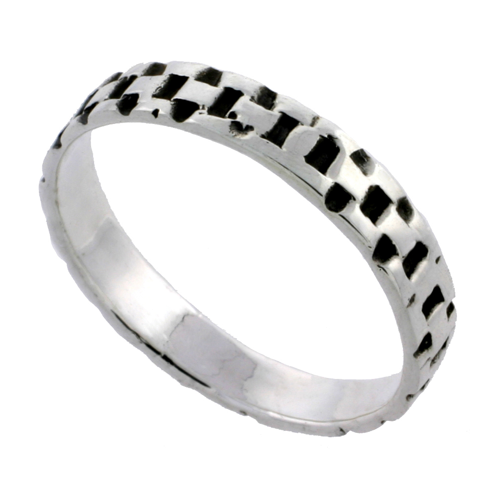 Sterling Silver Link Chain Ring 3/16 inch wide, sizes 6 - 10