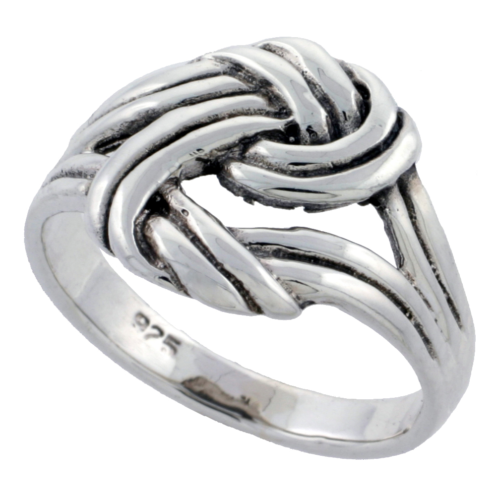 Sterling Silver Knot Ring 1/2 inch wide, sizes 6 - 10