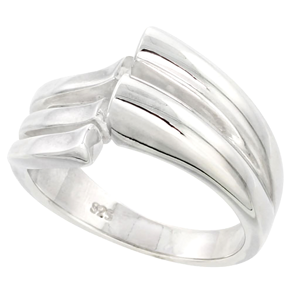 Sterling Silver Ring Flawless finish 1/2 inch wide, sizes 6 to 10